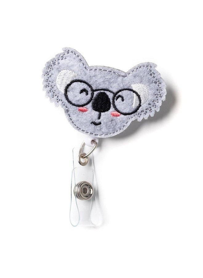 Nurseology - Koala Badge Clips Retractable Nurse Badge Reel Felt Nurse Badge Reels Retractable Cute Id Badge Clip Cute Badge Reel For Nurses Nurse Badge Holders For Women And Men - Image 1