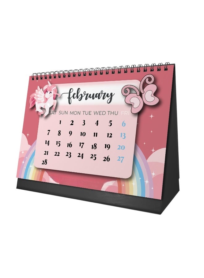 We Print, Your Gift 2026 Desk Calendar – Magical Horse Design with Cardboard Base - Image 4