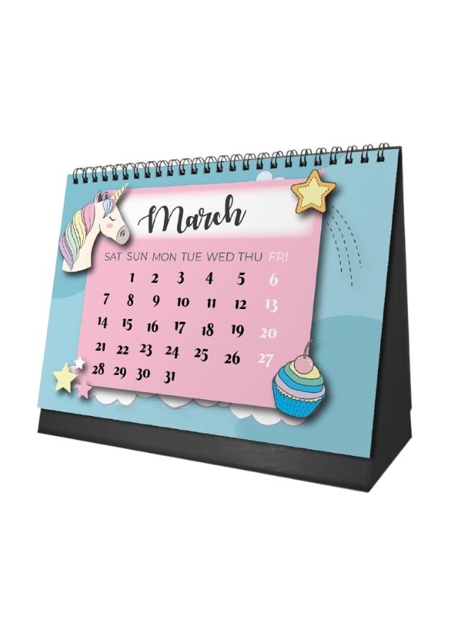 We Print, Your Gift 2026 Desk Calendar – Magical Horse Design with Cardboard Base - Image 5
