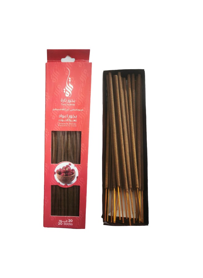 Incense Raspberry Rose Perfuming Sticks 20 Pieces