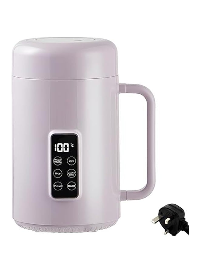 Beauenty Portable Electric Pot,Mini Electric Kettle - Portable Travel Tea Kettle with Temperature & Time Control,Non-stick 28oz Travel Electric Hot Pot for Cooking Dorm Room(Purple) - Image 1