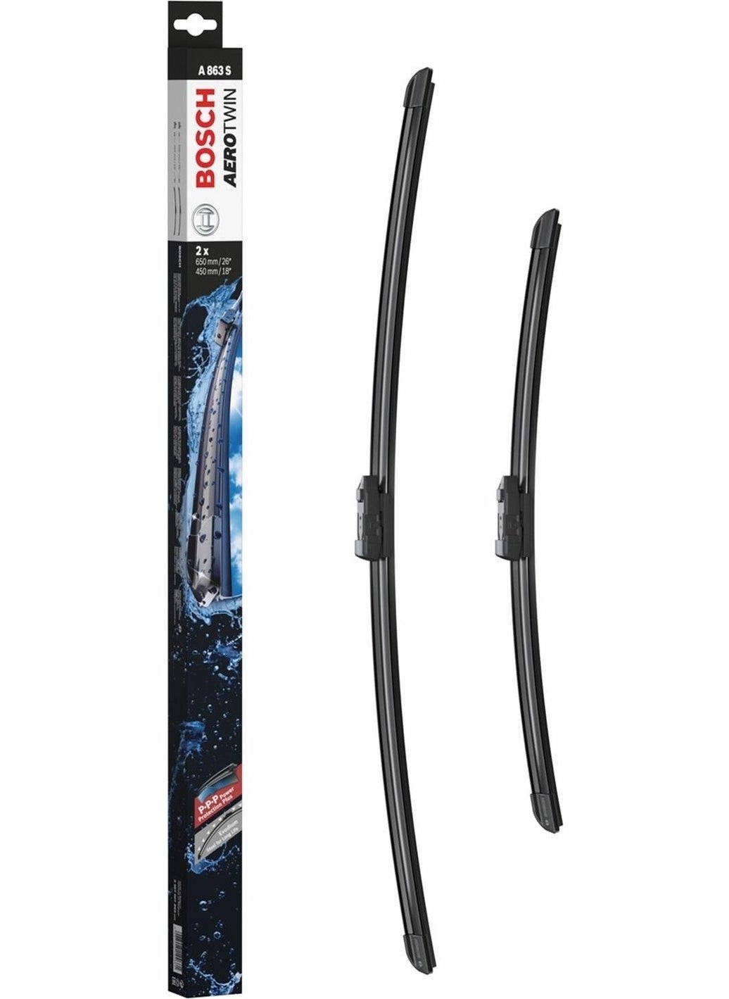 BOSCH - مساحة زجاج VW (فولكس فاجن) جولف 7 (2012 - 2021) #A863S - [650/450 مم] - Image 1