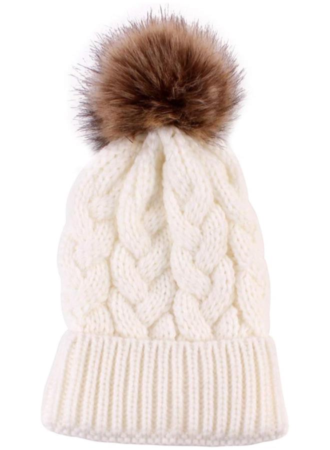 klarako 2PCS Mother&Baby Hat Parent-Child Hat Family Matching Cap Winter Warmer Knit Wool Beanie Ski Cap - Image 4