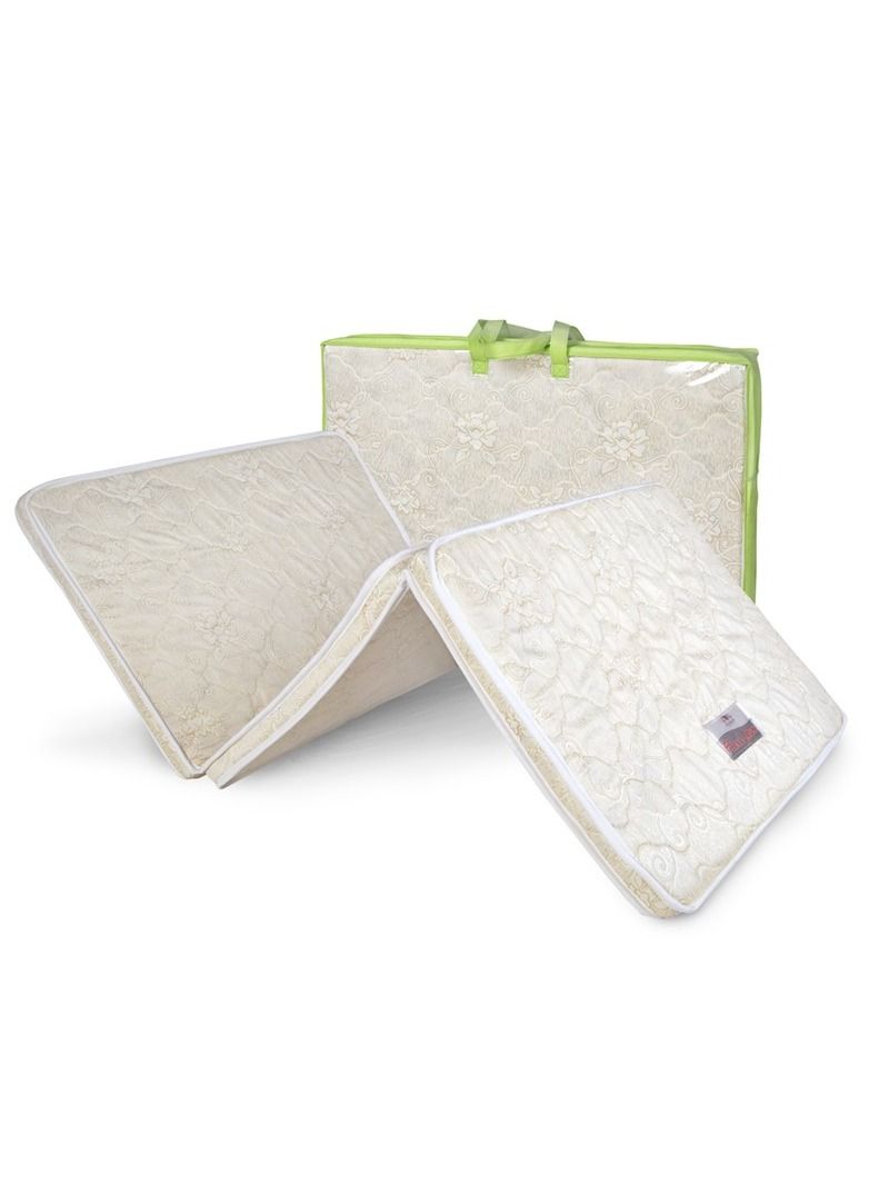 Comfy مرتبة كومفي ثلاثية الطي، بيضاء، طبية بالكامل، 180 × 90 × 7 سم