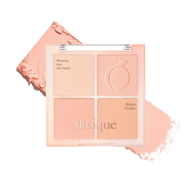 Dasique Blending Mood Cheek #03 Peach Blending l Vegan, Cruelty-Free l 4 Blendable Shades in Lightweight, Long-lasting, Smooth Powder - Image 1