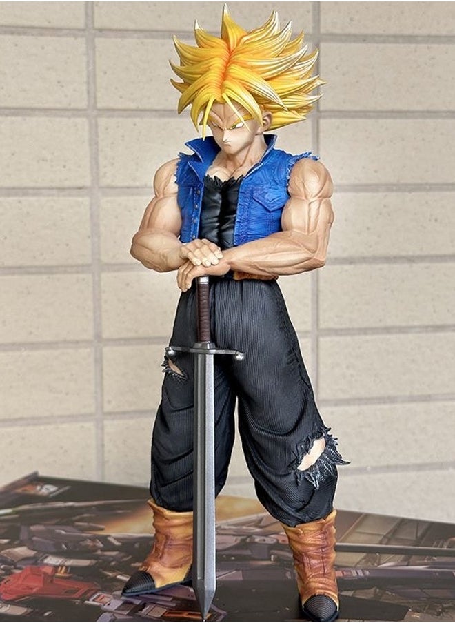 Dragon Ball Z Dragon Ball Trunks Action Figure Decorative Resin Sculpture Home Decor Statue, Art Figurine Home Ornament Decoration for Office, Living Room, Bedroom, Book Shelf, TV Cabinet, Desktop  - Image 2