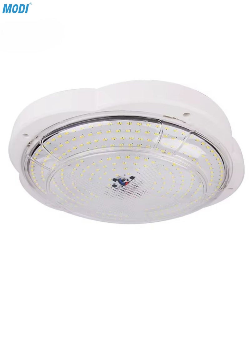 مودي مصباح سقف شمسي بقدرة 30 واط مع بطارية 24 أمبير/ساعة، سلك تمديد بطول 5 أمتار وجهاز تحكم عن بعد، 3 أوضاع إضاءة، لوحة أحادية البلورة، احتياطي طاقة يصل إلى 12 ساعة، مصباح LED داخلي/خارجي - Image 4