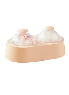 Thoraya Dual Ice Ball Mold Round Ice Tray Ice Cube Mold Tray with Lid Cover for Kitchen Home Cocktail Coffee Whiskey Sakura Pink  - Image 1