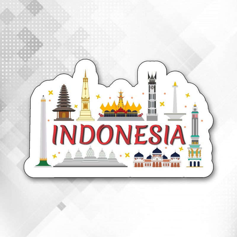 Anuman Anuman Indonesia Theme Souvenir Wooden Refrigerator Stylish Fridge Magnet Perfect Souvenir Gift for Brother Sister Kids Home Decor Kitchen Decor Pack of 1 Multicolor  - Image 3