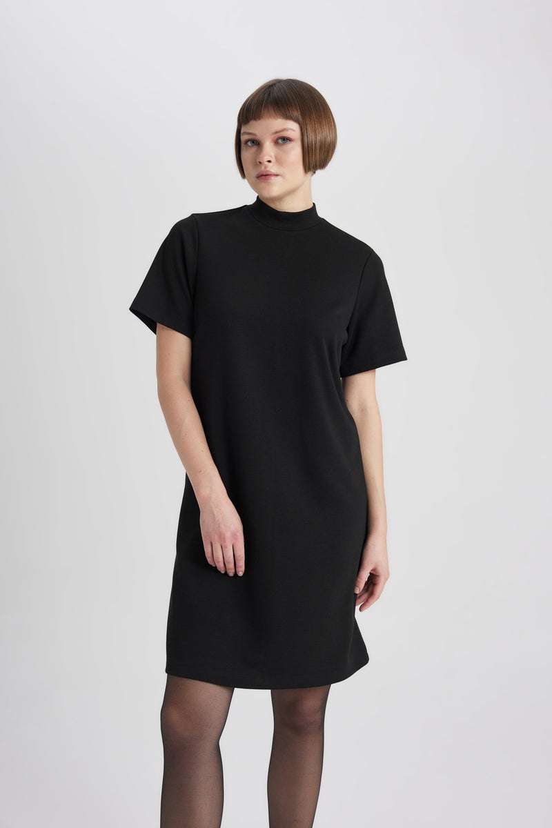 DeFacto Woman A-Line Half Turtleneck Premium Mini Dress  - Image 5