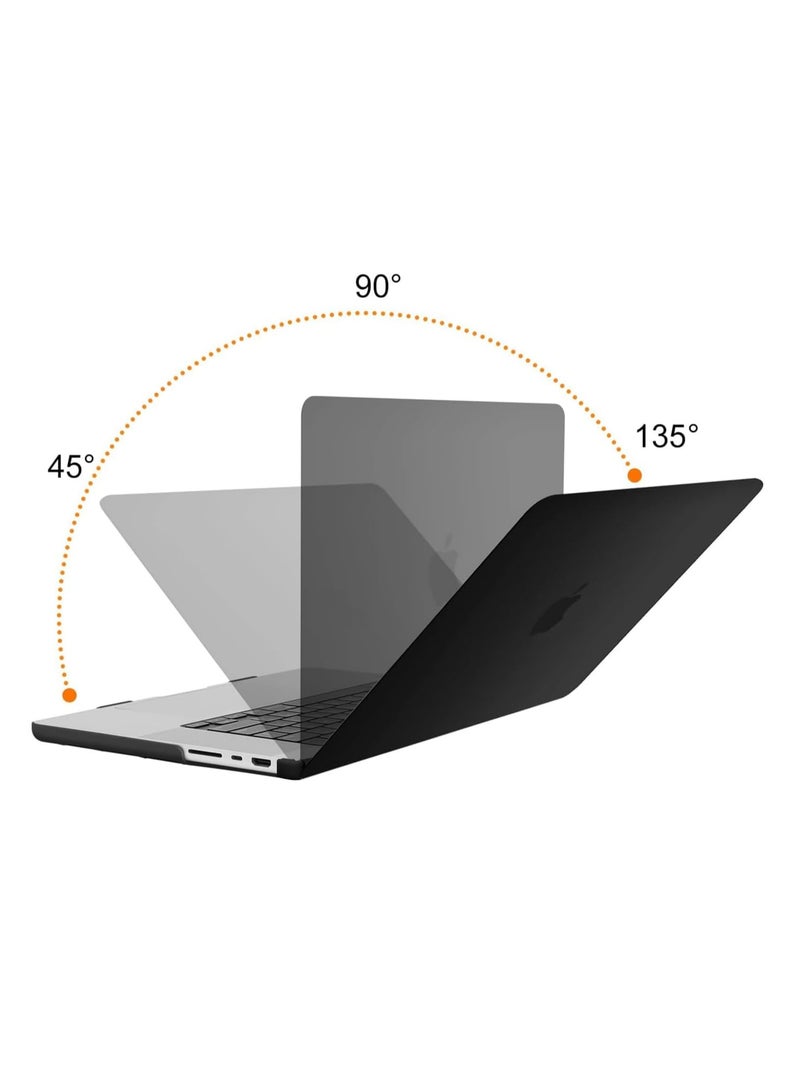 Plastic Hard Shell Case Compatible with MacBook Pro 16 inch Case 2025 2024 2023 2022 2021 M4 M3 M2 M1 A3403 A3186 A2991 A2780 A2485 Pro Max,  Black  - Image 2