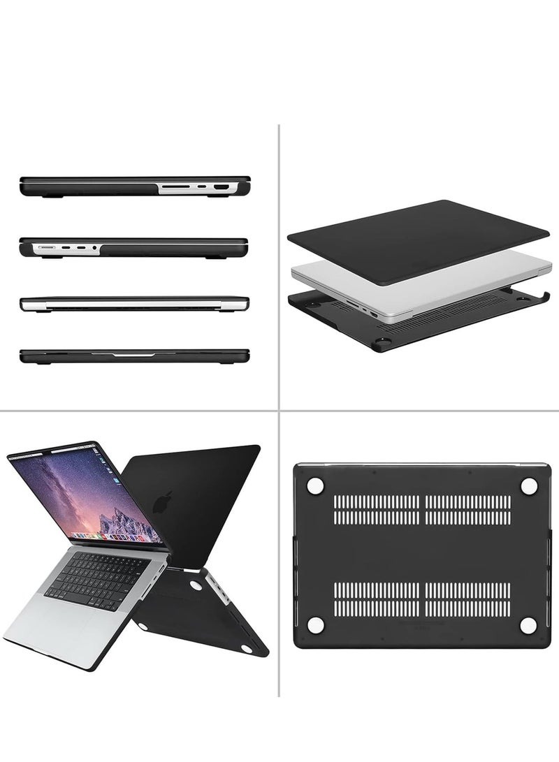 Plastic Hard Shell Case Compatible with MacBook Pro 16 inch Case 2025 2024 2023 2022 2021 M4 M3 M2 M1 A3403 A3186 A2991 A2780 A2485 Pro Max,  Black  - Image 3