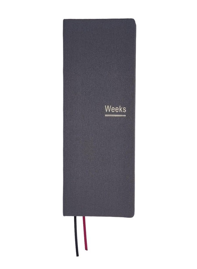 receip Undated Weekly Planner Notebook Pocket Organizer Appointment Book Journal Notebook A6 Week Plan Notepad (Gray) - Image 1