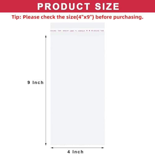 Morepack Self Sealing Cellophane Bags,4x9 Inches 200 Pcs Clear Resealable Cellophane Bags for Packaging Cookies, Favors and Products - Image 2