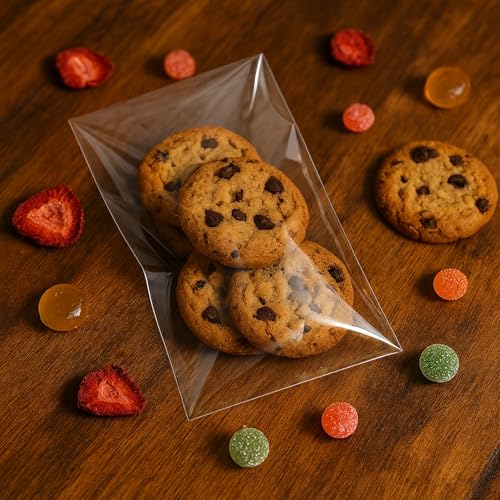 Morepack Self Sealing Cellophane Bags,4x9 Inches 200 Pcs Clear Resealable Cellophane Bags for Packaging Cookies, Favors and Products - Image 5