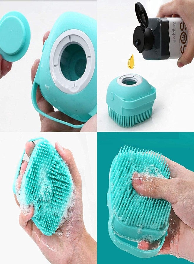 Alok Silicone Body Shower Wash Scrubber Massage Brush With Shampoo Soap Gel Dispenser Soft Bathing for Women Girls Kids Men Sensitive Delicate Dry Skin Shower Brush (1 Pcs - Multicolour) - Image 5