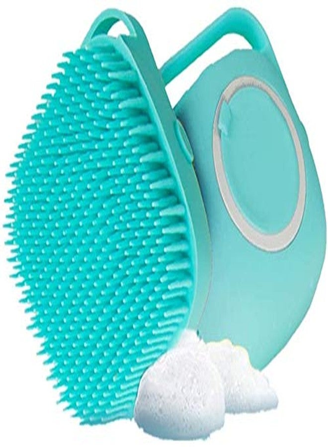 Alok Silicone Body Shower Wash Scrubber Massage Brush With Shampoo Soap Gel Dispenser Soft Bathing for Women Girls Kids Men Sensitive Delicate Dry Skin Shower Brush (1 Pcs - Multicolour) - Image 1