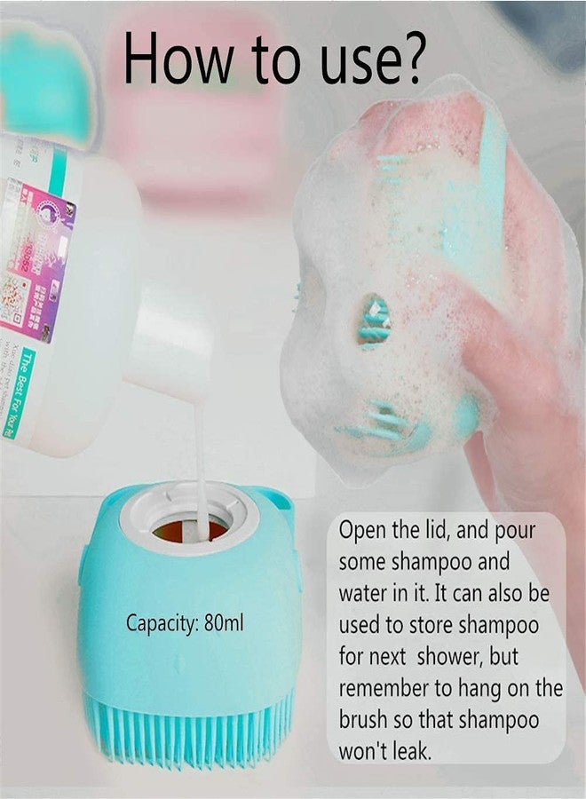 Alok Silicone Body Shower Wash Scrubber Massage Brush With Shampoo Soap Gel Dispenser Soft Bathing for Women Girls Kids Men Sensitive Delicate Dry Skin Shower Brush (1 Pcs - Multicolour) - Image 3