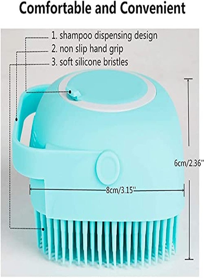 Alok Silicone Body Shower Wash Scrubber Massage Brush With Shampoo Soap Gel Dispenser Soft Bathing for Women Girls Kids Men Sensitive Delicate Dry Skin Shower Brush (1 Pcs - Multicolour) - Image 2