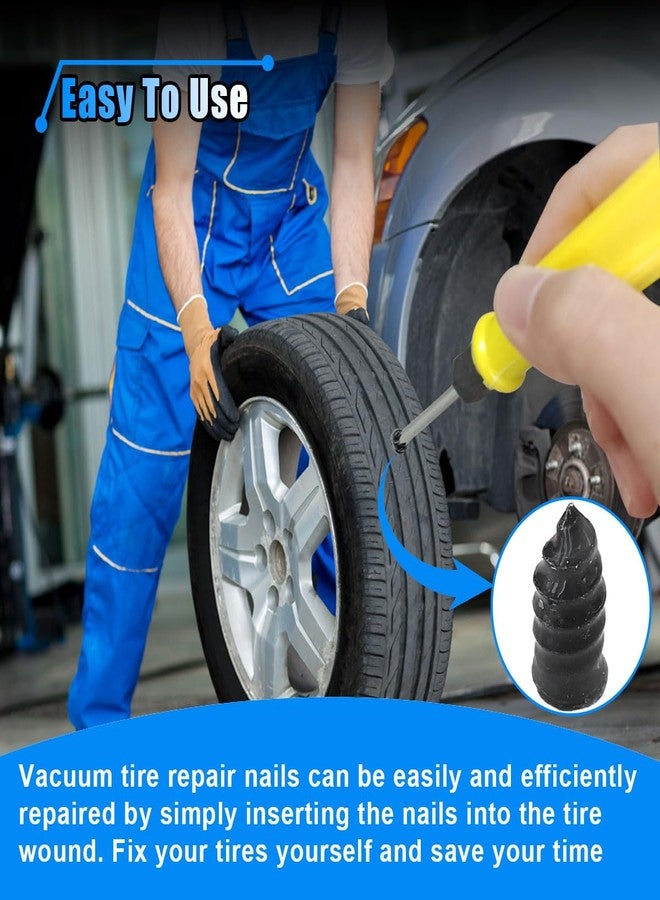 BDZMC 60PCS Tire Repair Rubber Nail, Tire Puncture Repair Tool Kit with Screwdriver, Self Service Vacuum Tire Repair Screw Plug, Tire Repair Kit for Car Truck Motorcycle Tractor - Image 4