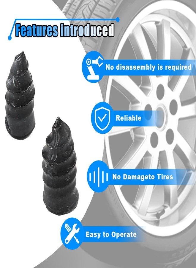 BDZMC 60PCS Tire Repair Rubber Nail, Tire Puncture Repair Tool Kit with Screwdriver, Self Service Vacuum Tire Repair Screw Plug, Tire Repair Kit for Car Truck Motorcycle Tractor - Image 3