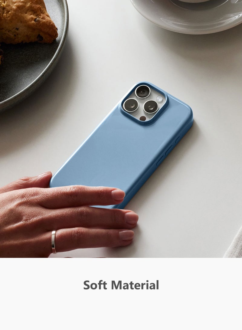 Wtech Apple iPhone 16 Pro Max 5G 2025 Super Slim, Skinny Seam Like Hard Shell PC Magsafe, Rised Lips Corner Protection Case Cover (MCMPMN) - Winter Blue - Image 2