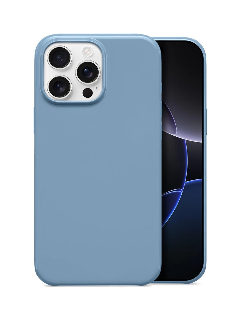 Wtech Apple iPhone 16 Pro Max 5G 2025 Super Slim, Skinny Seam Like Hard Shell PC Magsafe, Rised Lips Corner Protection Case Cover (MCMPMN) - Winter Blue - Image 1