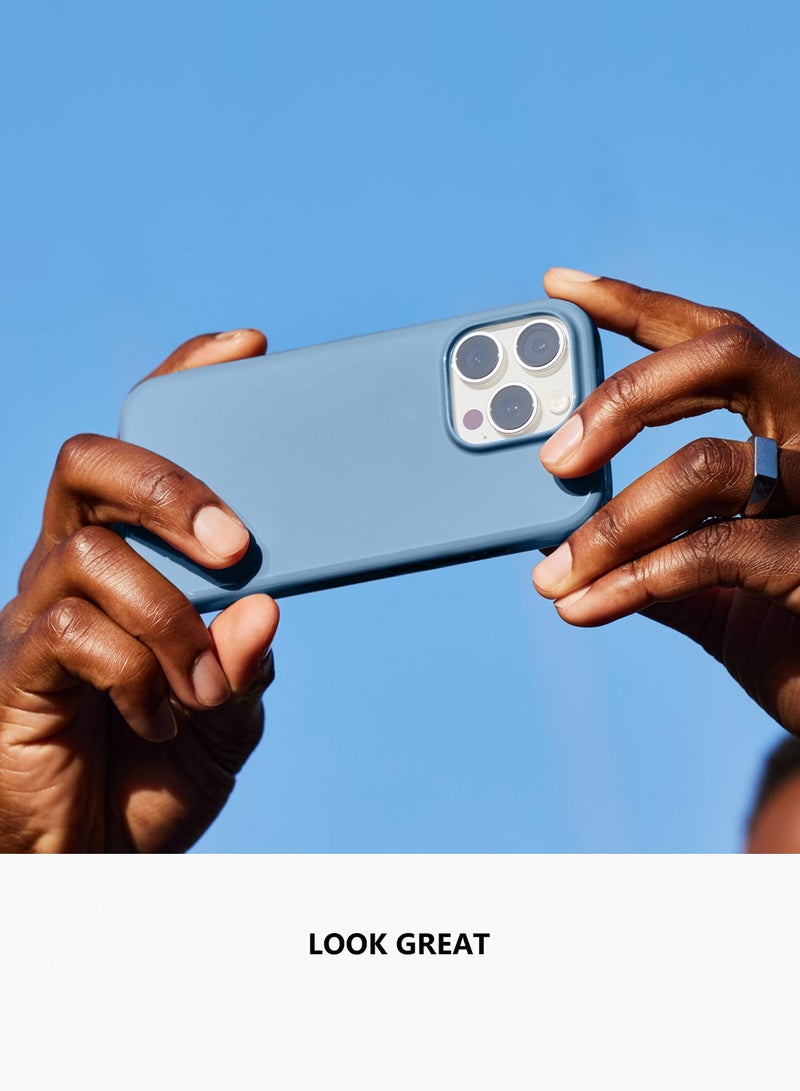 Wtech Apple iPhone 16 Pro Max 5G 2025 Super Slim, Skinny Seam Like Hard Shell PC Magsafe, Rised Lips Corner Protection Case Cover (MCMPMN) - Winter Blue - Image 4