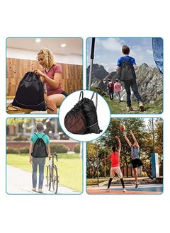SYOSI Drawstring pocket backpack, men's and women's outdoor travel sports backpack, basketball football swimming riding bag  - Image 4