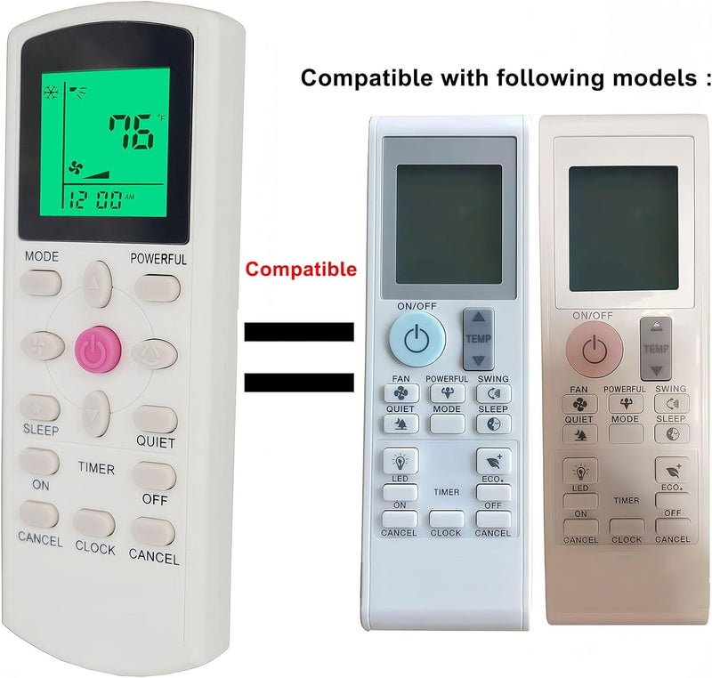 uehba Replacement Remote Control for DAIKIN Air Conditioner FTKB09AXVJU FTKB12AXVJU FTKB18AXVJU FTKB24AXVJU FTKN09AXVJU FTKN12AXVJU FTKN18AXVJU FTKN24AXVJU FTXB09AXVJU FTXB12AXVJU FTXB18AXVJU FTXB24AXVJU - Image 3