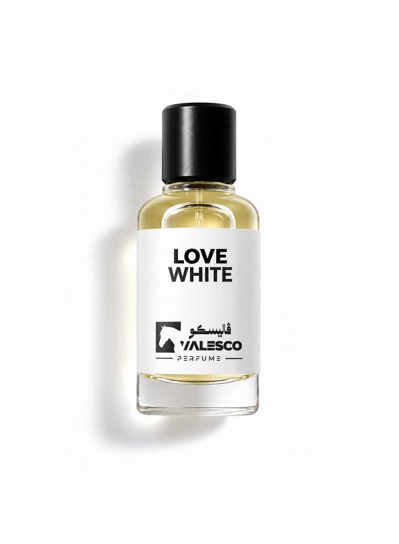 LOVE WHITE Extrait de Parfum 50ml for Women – Long Lasting Floral Citrus with Orange Peel, Jasmine, Iris, Rose, Vanilla & Sandalwood