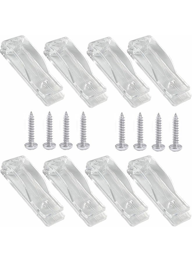 APUXON 8pcs Roller Shade Clear Saftey Chain Retainer and Cord Guide Fixation Hook P Clip for Roller Blinds Cord Loop and Bead Chain Tension Device - Image 1