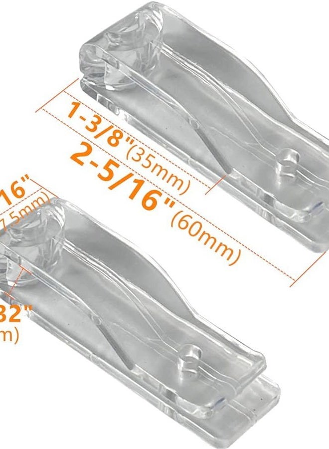 APUXON 8pcs Roller Shade Clear Saftey Chain Retainer and Cord Guide Fixation Hook P Clip for Roller Blinds Cord Loop and Bead Chain Tension Device - Image 2