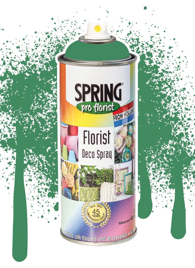 SPRING Spring Color Spray Signal Green, 400ml, High-Quality Floral Spray for Fresh or Artificial Flowers 