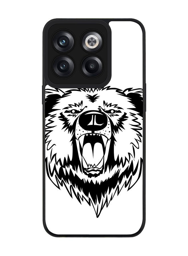 Stylizedd Rugged Black edge case for OnePlus Ace Pro Slim fit Soft Case Flexible Rubber Edges Anti Drop TPU Gel Thin Cover - Grizzly Bear - Image 1