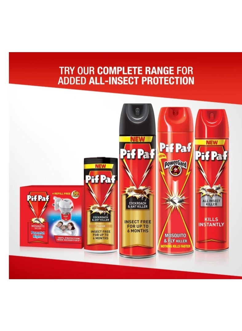 Pif Paf All Kills Cockroaches, Ants, Flies And Mosquitoes Killer Spray Multicolour 3x300ml - Image 4