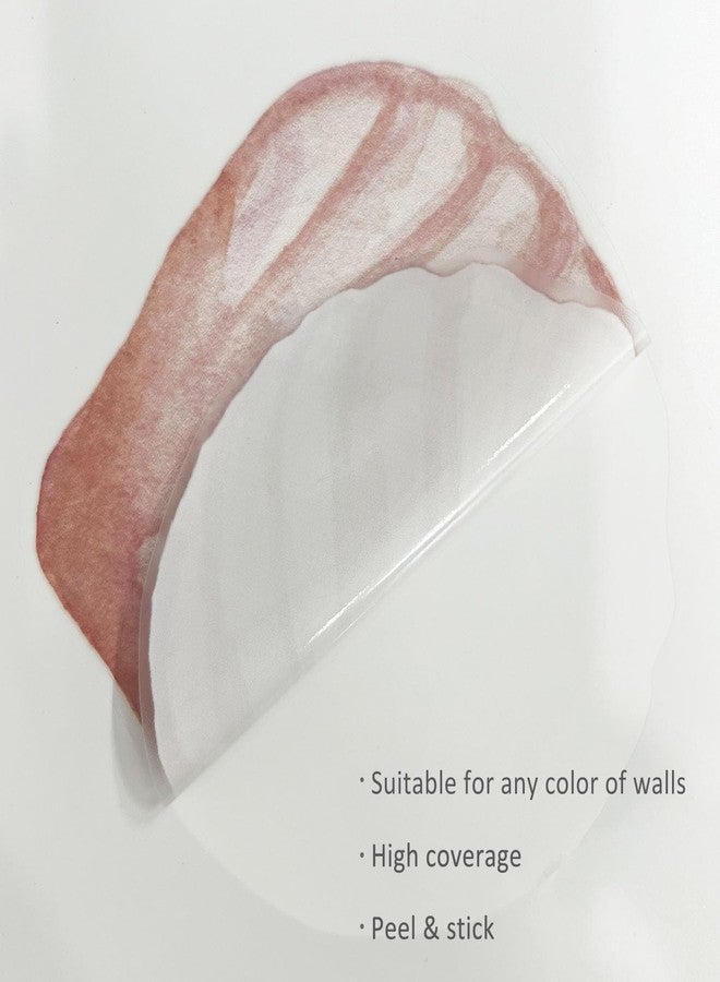 Alwayspon Watercolor Pink Orange Shell Art Wall Decals, Peel and Stick Wall Stickers for Living Nursery Room Bedroom Wall Decor - Image 5