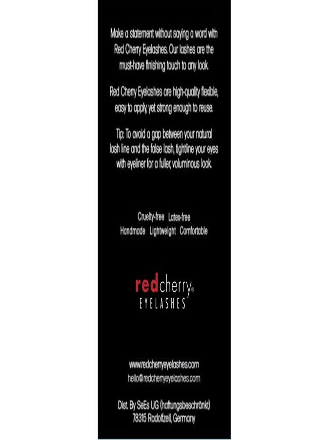 Red Cherry False Eyelashes (Pack of 10 pairs) (WSP) - Image 2