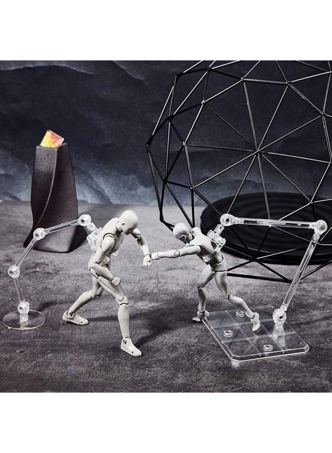 TSY TOOL 12 Pcs of HG144 Action Figure Stand, Display Holder Base, Doll Model Support Stand Compatible with 6" HG RG SD SHF Gundam 1/44 Toy Clear - Image 5