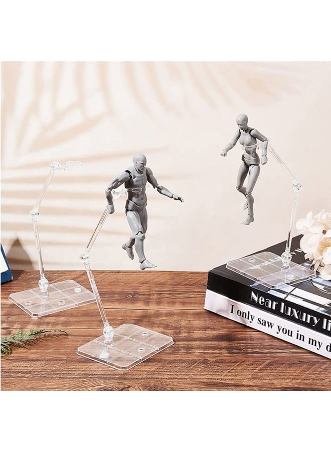 TSY TOOL 12 Pcs of HG144 Action Figure Stand, Display Holder Base, Doll Model Support Stand Compatible with 6" HG RG SD SHF Gundam 1/44 Toy Clear - Image 4