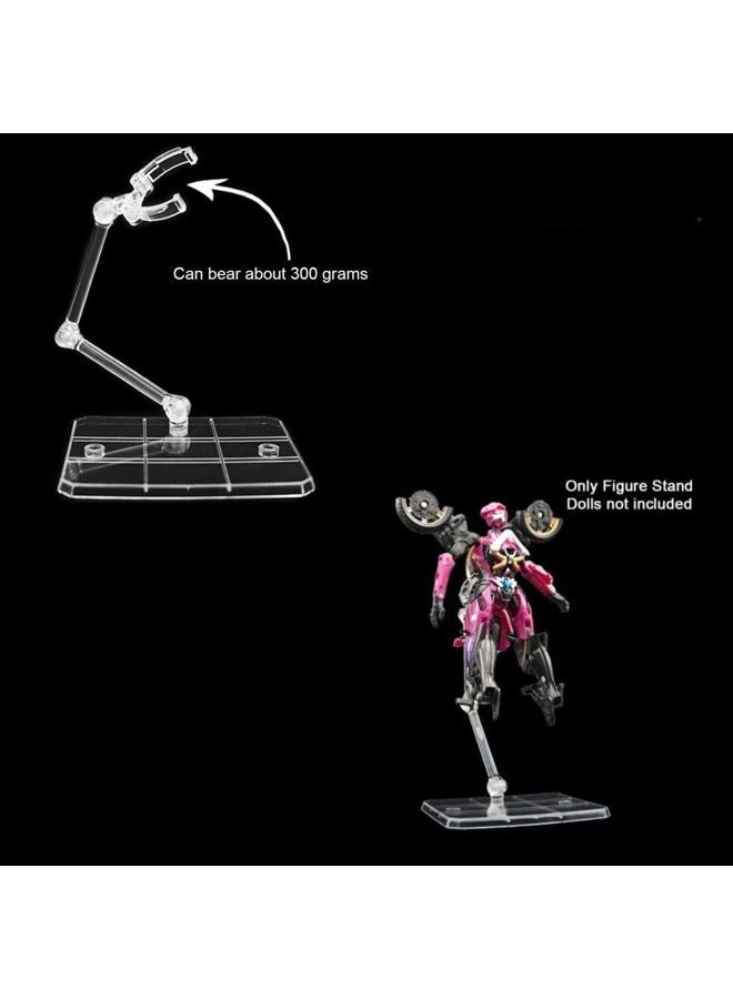 TSY TOOL 12 Pcs of HG144 Action Figure Stand, Display Holder Base, Doll Model Support Stand Compatible with 6" HG RG SD SHF Gundam 1/44 Toy Clear - Image 3