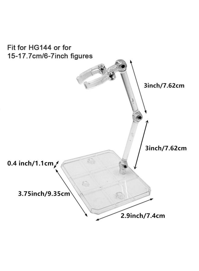 TSY TOOL 12 Pcs of HG144 Action Figure Stand, Display Holder Base, Doll Model Support Stand Compatible with 6" HG RG SD SHF Gundam 1/44 Toy Clear - Image 2