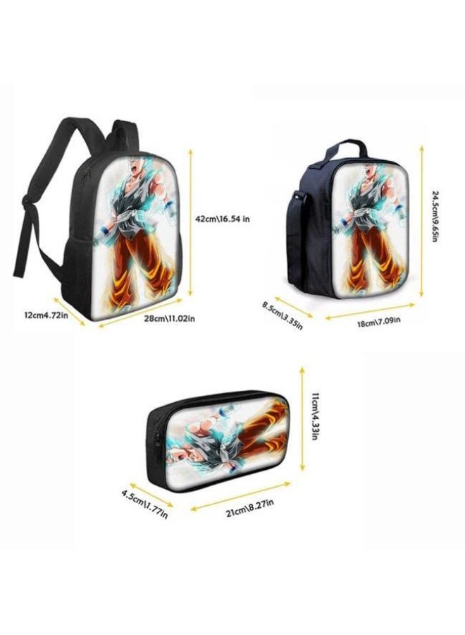 عام حقيبة الظهر المطبوعة الشائعة - مجموعة حقيبة الظهر المكونة من ثلاث قطع (يمكن استخدامها للطلاب والأطفال والأصدقاء للنزهات وتسلق الجبال وما إلى ذلك) - 25 - Image 3