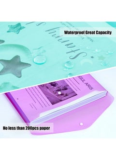 EOOUT 14 Pack Plastic Envelopes Poly Envelopes, Clear Document Folders Plastic File Folders With Snap Closure, 7 Colors, Letter A4 Size File Envelopes For School And Office Supplies  - Image 4
