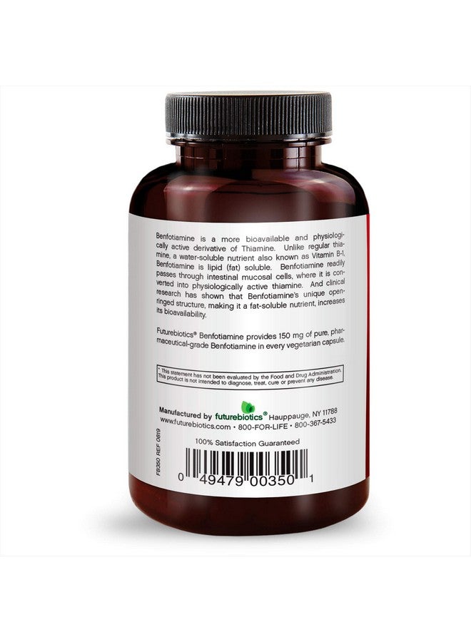 Futurebiotics Benfotiamine 150 mg 120 Vegetarian Capsules - Image 3