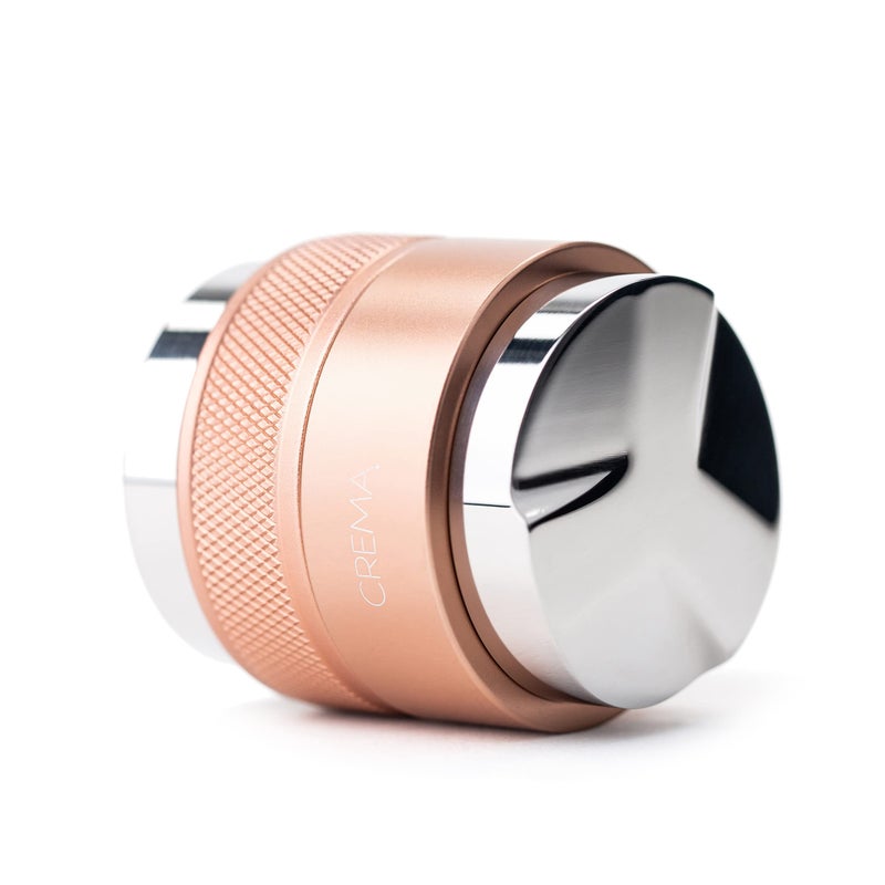 CREMA Coffee Products - 45.5mm Coffee Distributor/Leveler & Hand Tamper - V2 - Fits Flair Pro and Pro 2, 46mm Portafilter - Double Sided, Adjustable Depth - Beautiful Espresso Hand Tampers, Rose Gold - Image 1