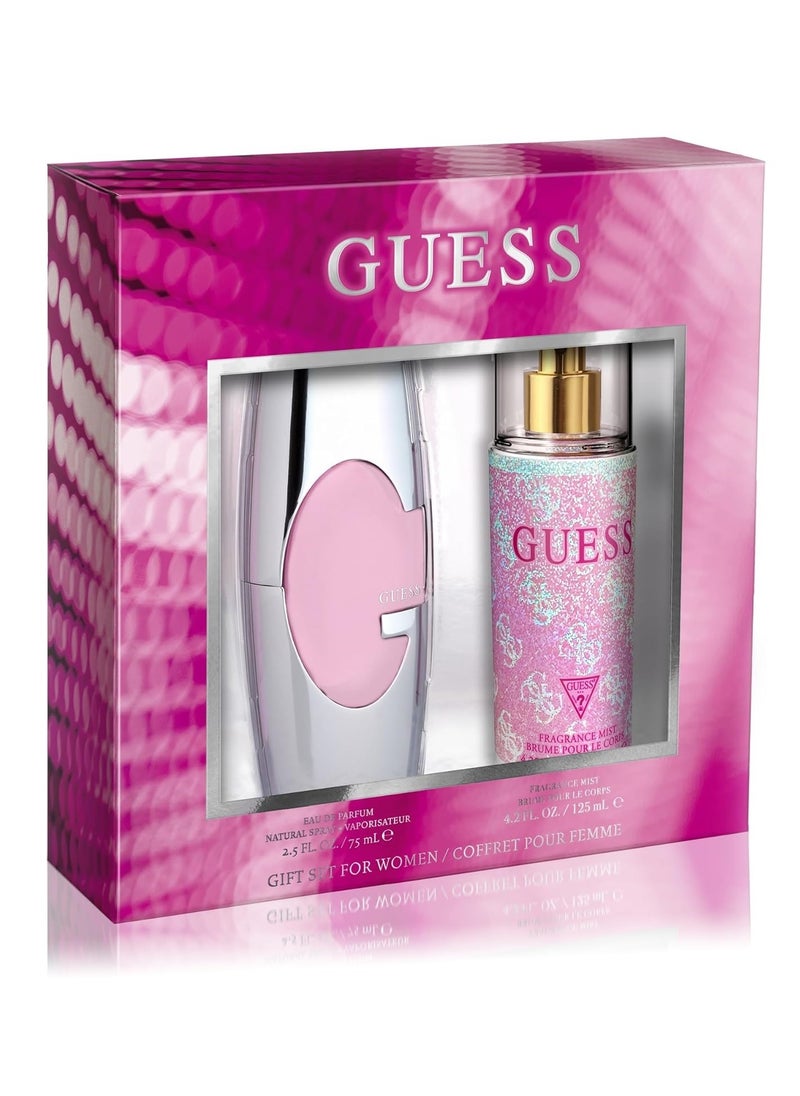 GUESS Pink For Women Giftset - EDP 75ml + Fragrance Mist 125ml  - Image 1