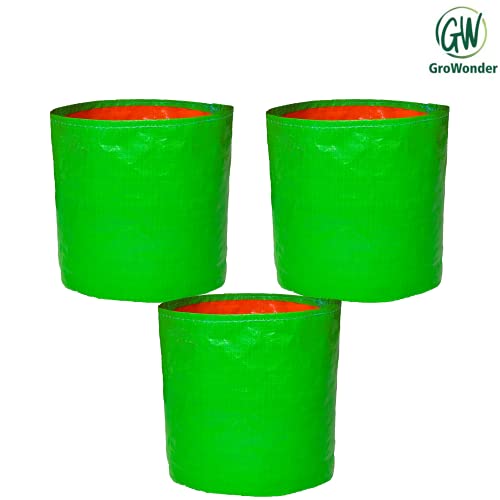 GroWonder Plant Grow Bags 18x18 inches, 230 GSM Strong, Grow Bags for Terrace Gardening, Pack of 3 - Image 2