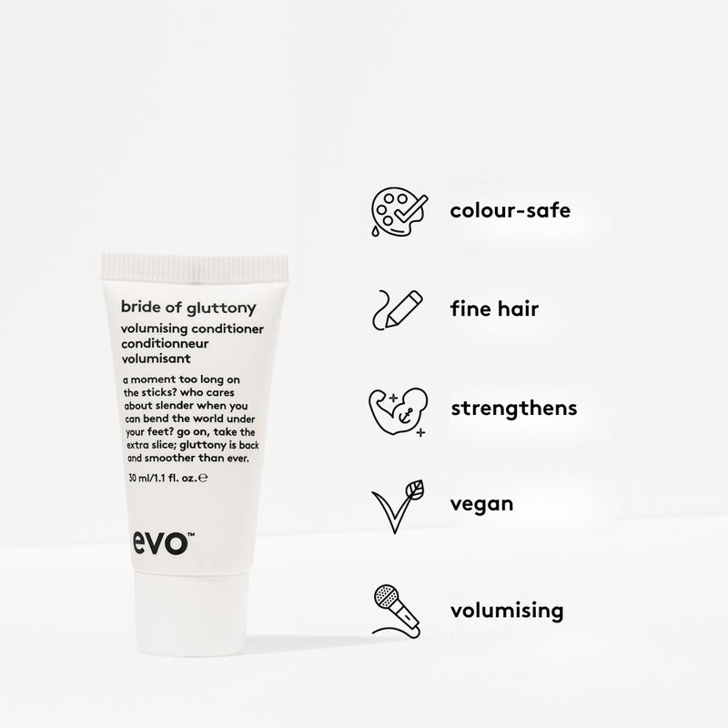 EVO Bride Of Gluttony Volumizing Conditioner - Travel Size Lightweight Conditioner To Maintain Fullness & Strengthen Fine Hair - 1.1fl.oz - Image 3
