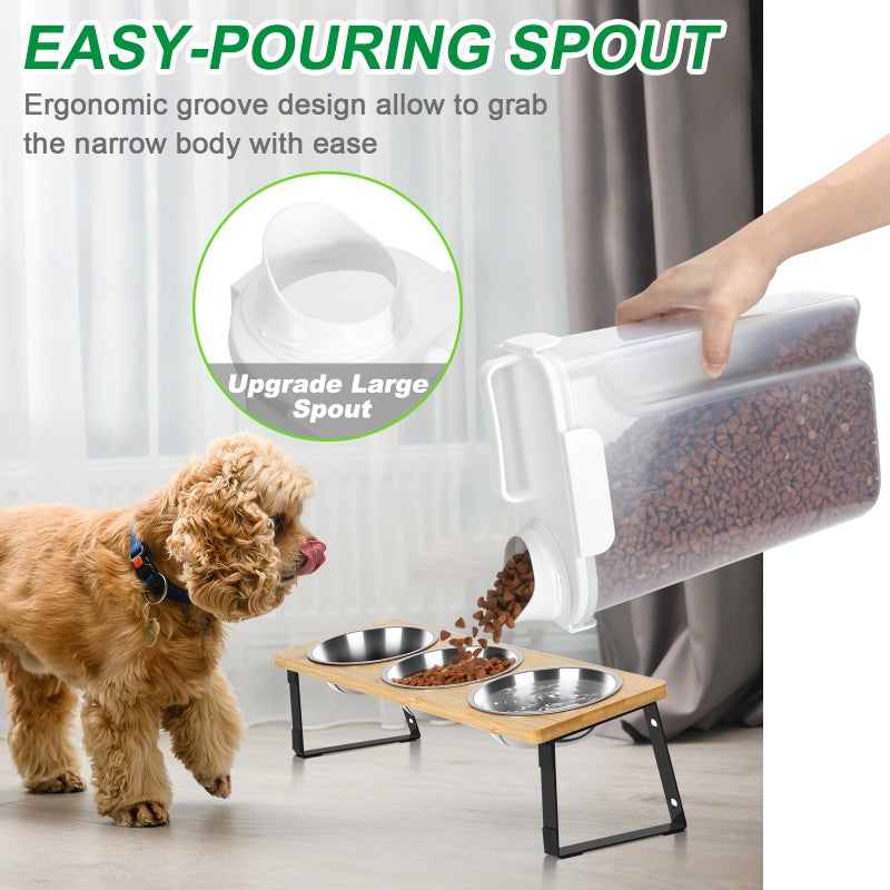 TBMax Dog Food Storage Container 5-7 lbs, Airtight Cat Food Container with Larger Spout & Measuring Cup, Portable Pet Food Storage Dispenser for Small Animal Kibble Storage, Bird Seed Container - Image 4